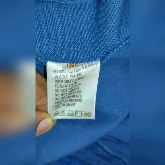 Fabindia Blue slim fit cotton‎ pants size 32 - Picture 9 of 10